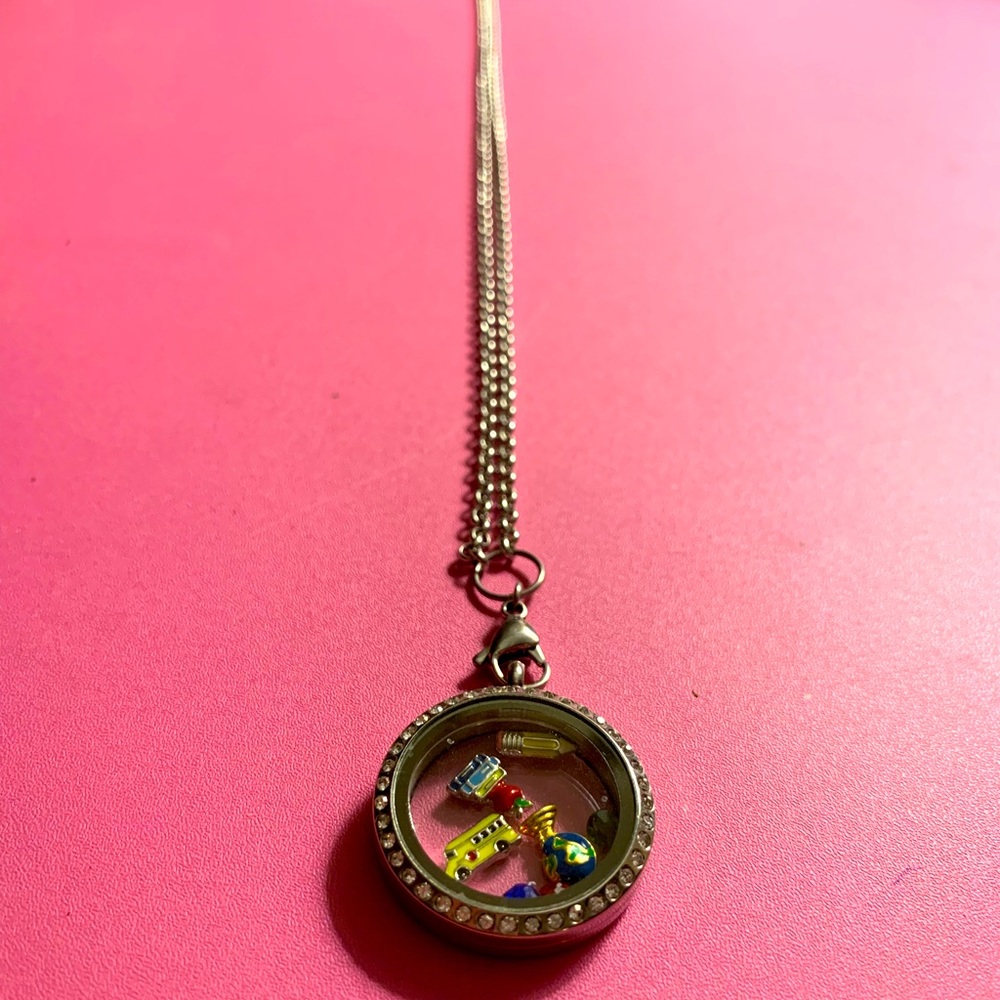 Origami Owl teacher necklace
